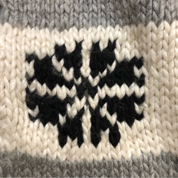 Vintage Handmade Cowichan Zip Up Sweater - Picture 6 of 17